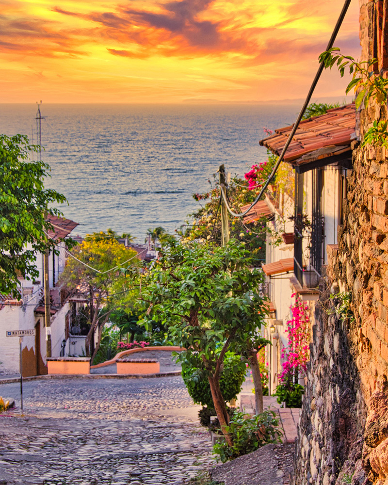 Walking around the Puerto Vallarta's picturesque streets